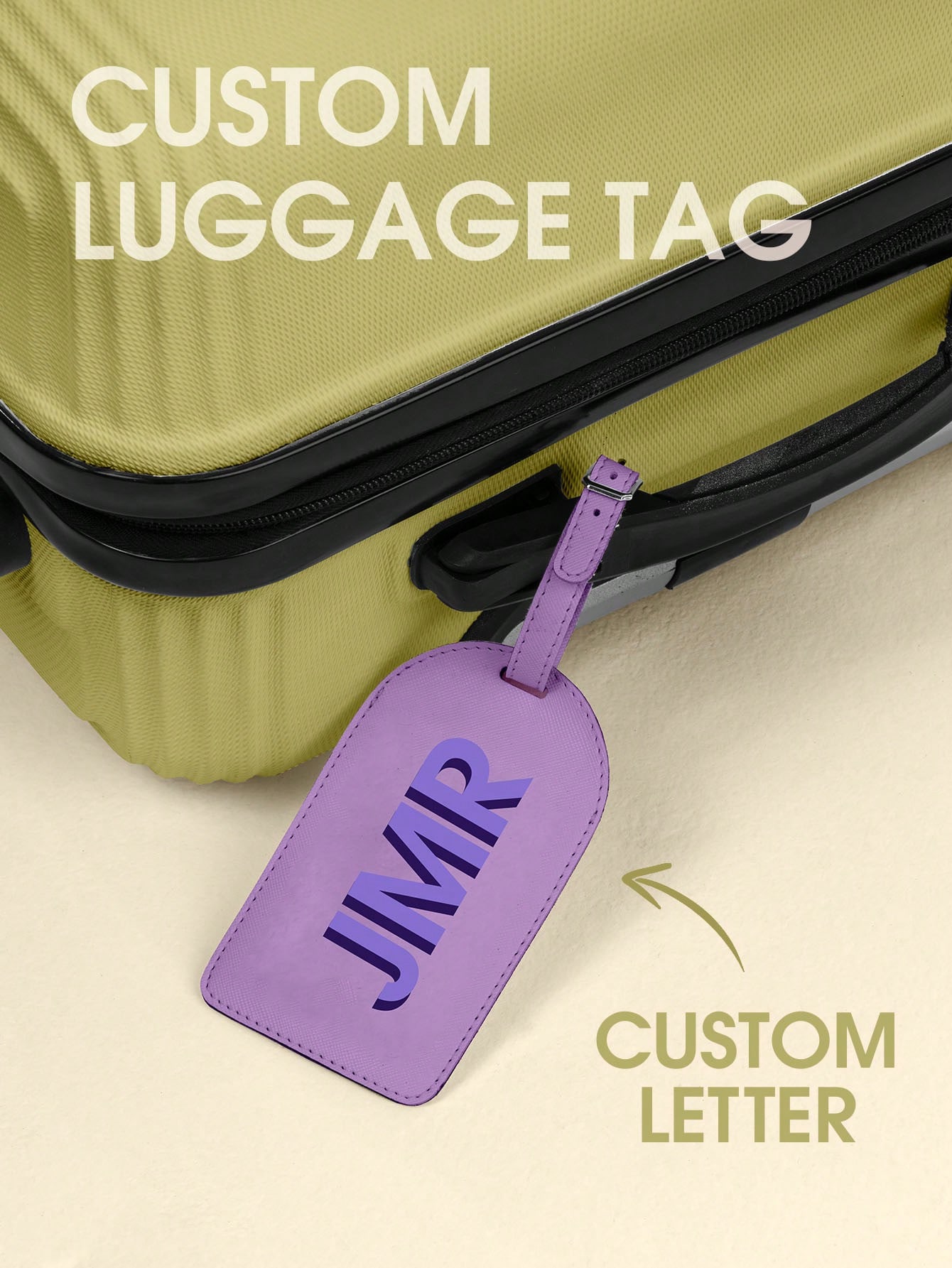 Travel Accessories Men - Gepersonaliseerde initialen bagagelabel, op maat gemaakte
