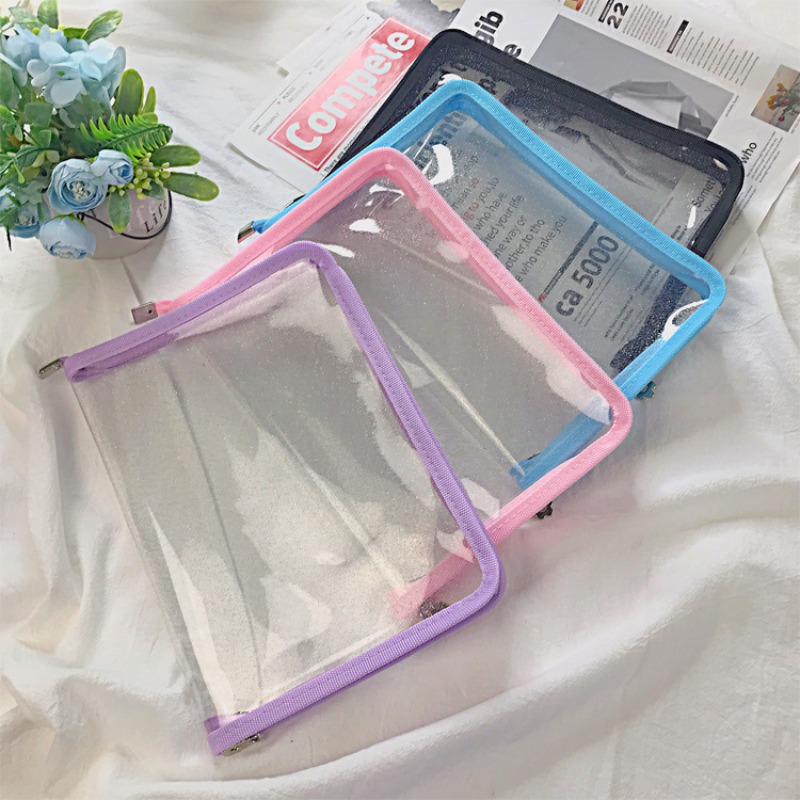 Document Organizer Folder - PVC PP Glitter Transparante Organizer Tas