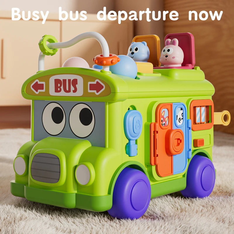 Travel Accessories With Baby - Montessori Educatief Baby Drukke Bus Speelgoed