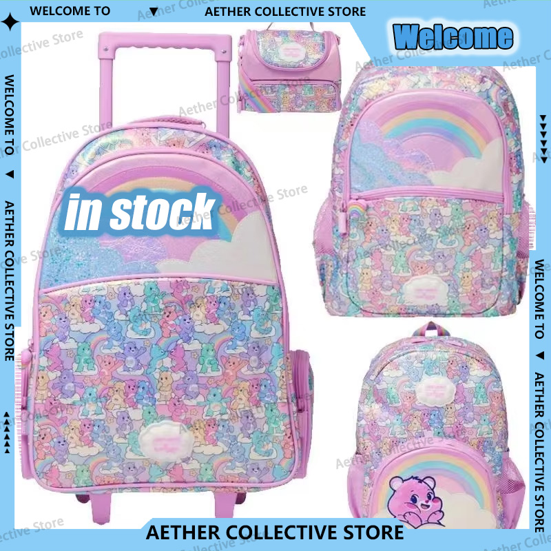 Hydration Pack Backpack - Roze speelse berenrugzak met bijpassende maaltijdverpakking,