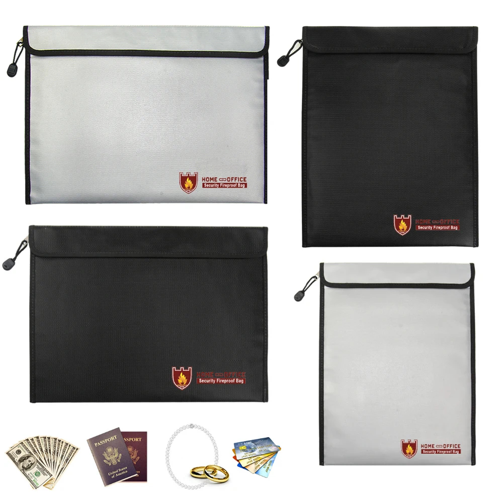 Document Organizer Folder - Brandwerende waterdichte documententas Vloeibare siliconen gecoat