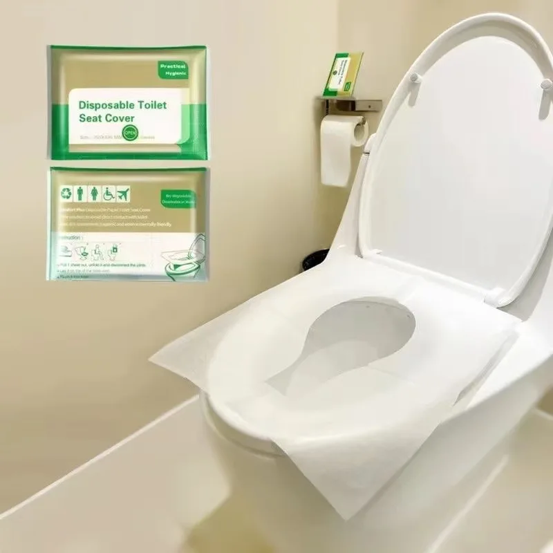 Travel Accessories Gear - 1-10 Wegwerp doorspoelbare toiletbrilhoezen, draagbaar voor