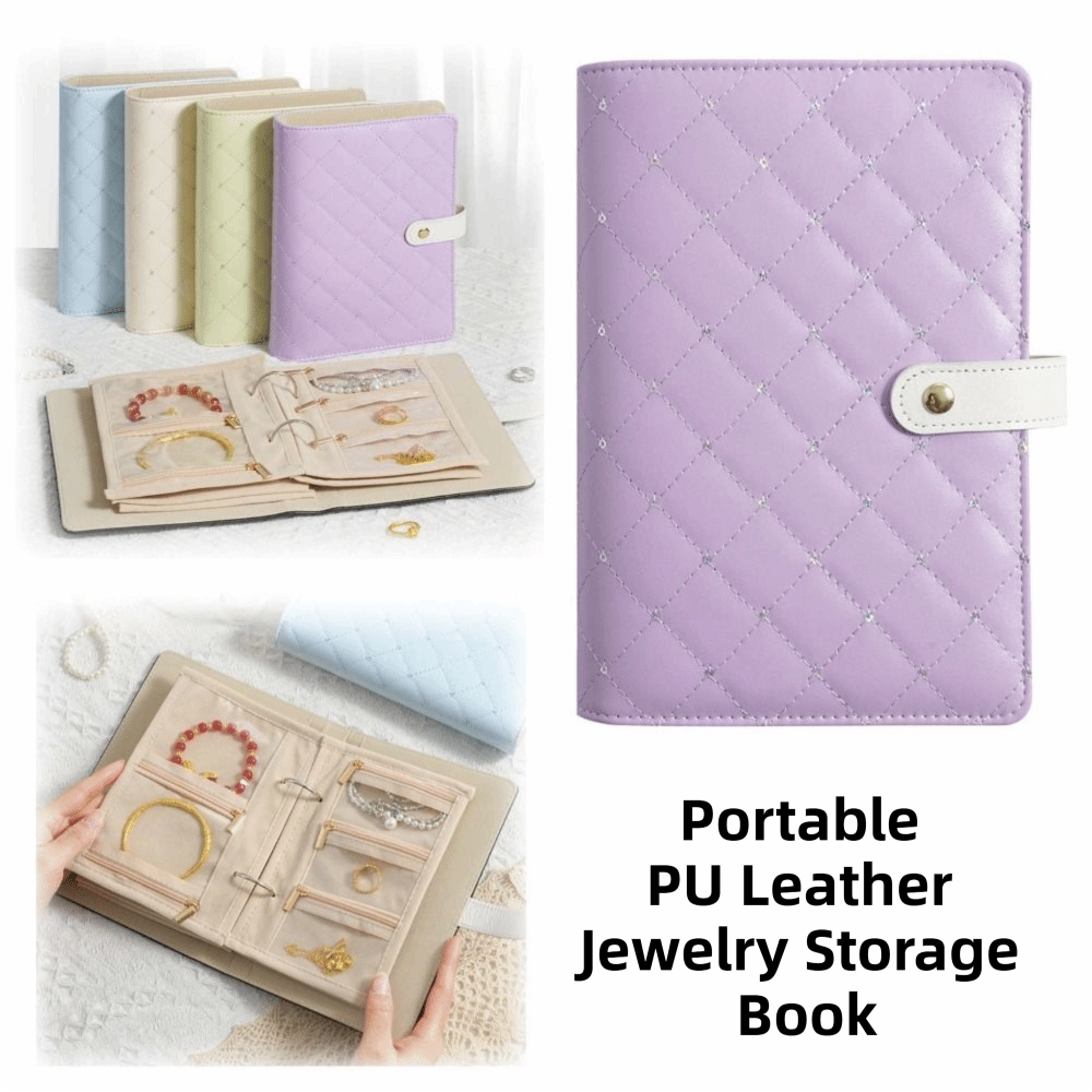 Travel Jewellery & Accessories Organiser - Draagbare sieradenopbergmap met rits, transparante vakken,