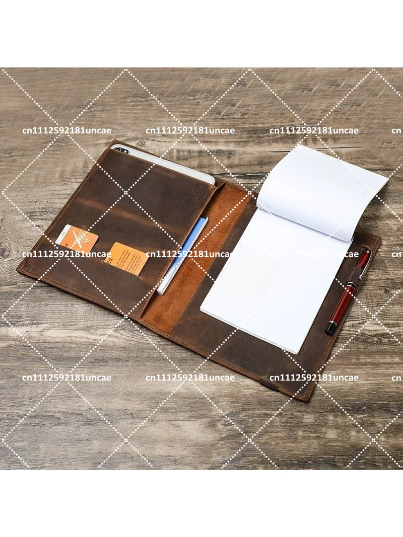 Document Organizer Folder - B5 Retro lederen documentenmap Notebook Aktetas