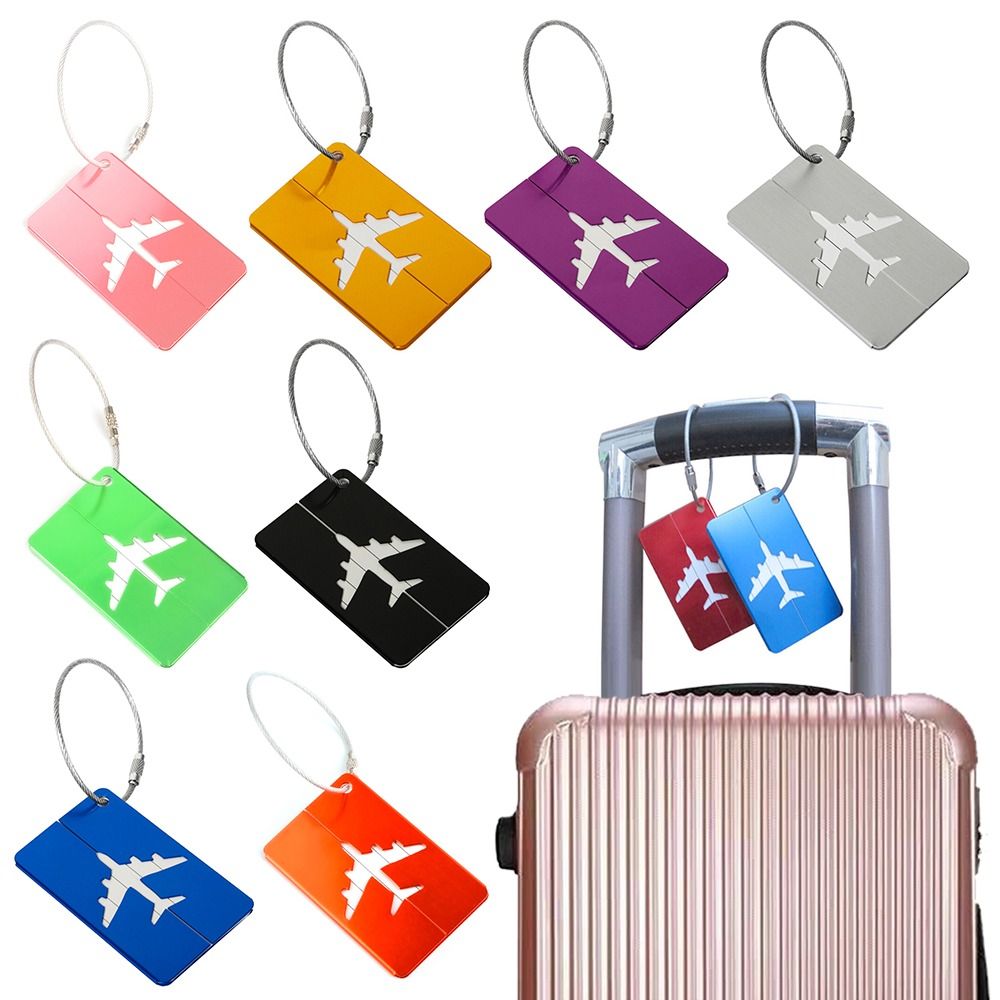 Travel Accessories Plane - Aluminium Reisbagagelabels Herbruikbare Kofferbagagelabels Vakantiekoffer Labels