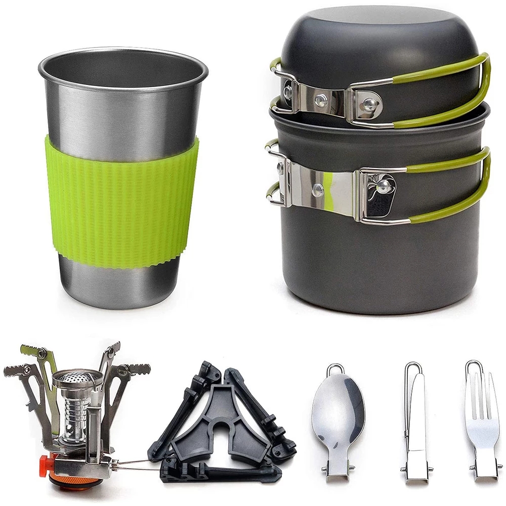 Travel Kitchen Accessories - Campingpannenset met fornuis Outdoor kookset Outdoor