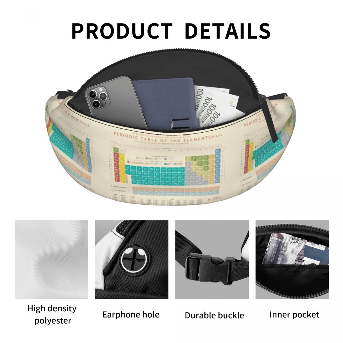 Cool Elements Periodic Table h - Travel Accessories Pouch For Women recensie en prijs