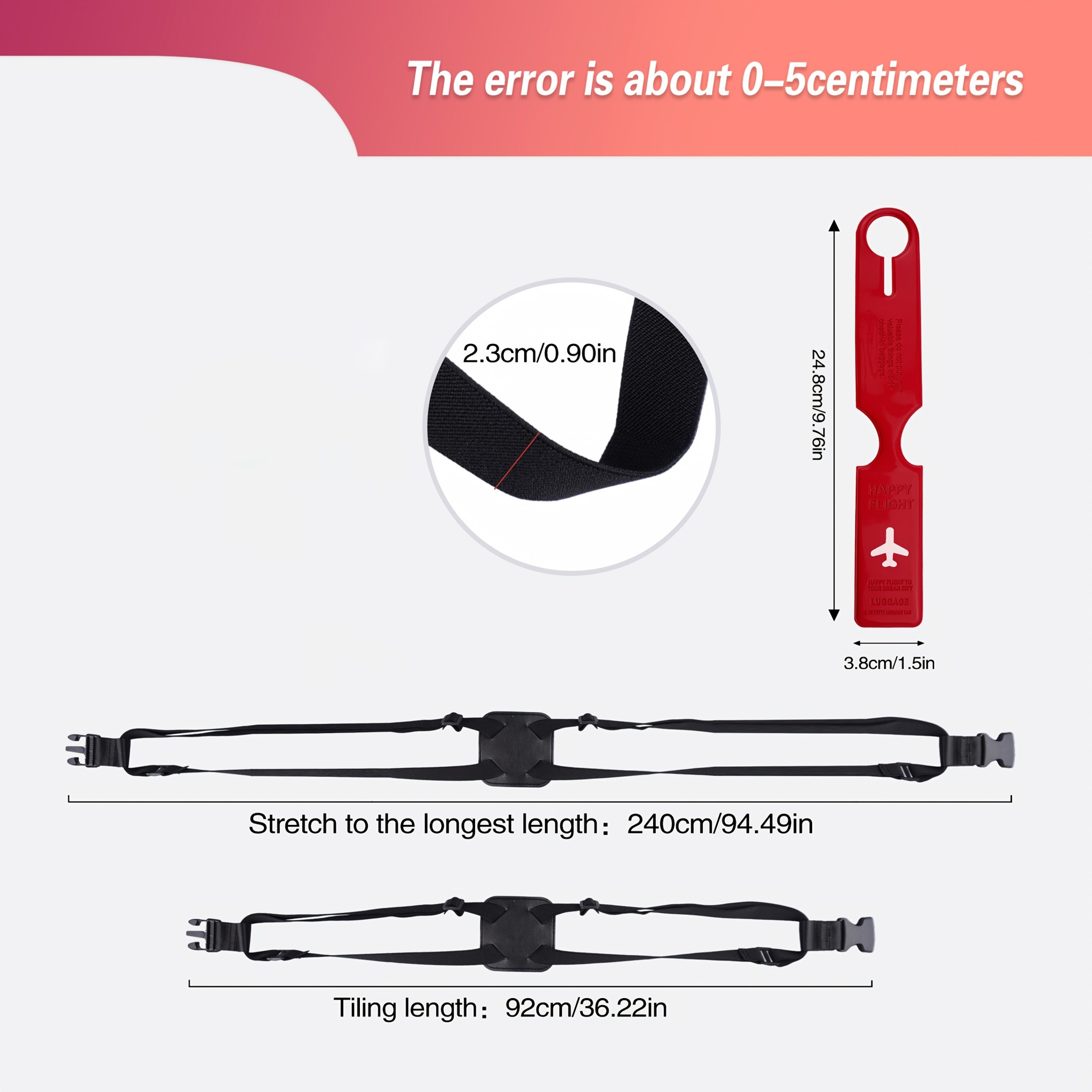 2-delige set bagageriemen + ba - Travel Accessories Gear recensie en prijs