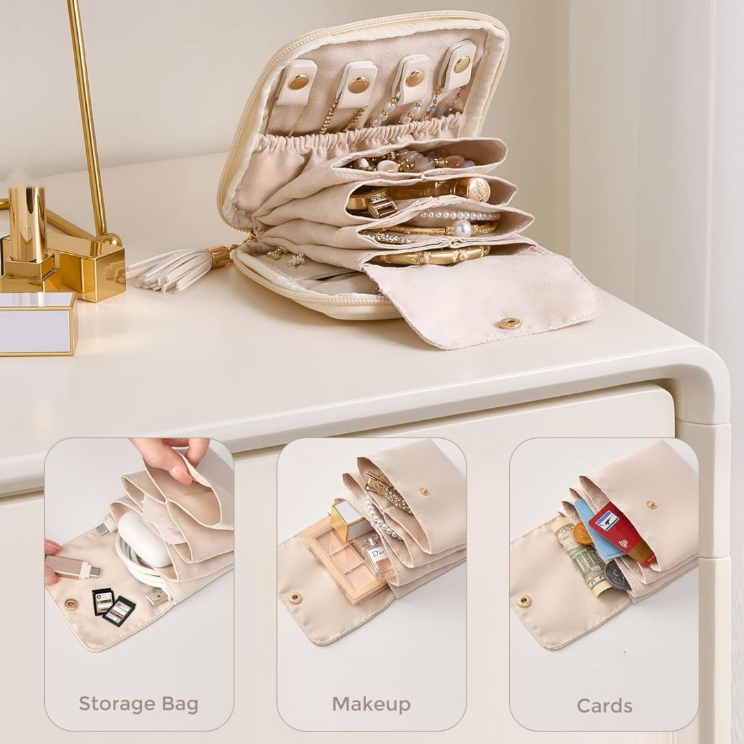 Zachte sieradendoos-organizer, - Travel Jewellery & Accessories Organiser recensie en prijs