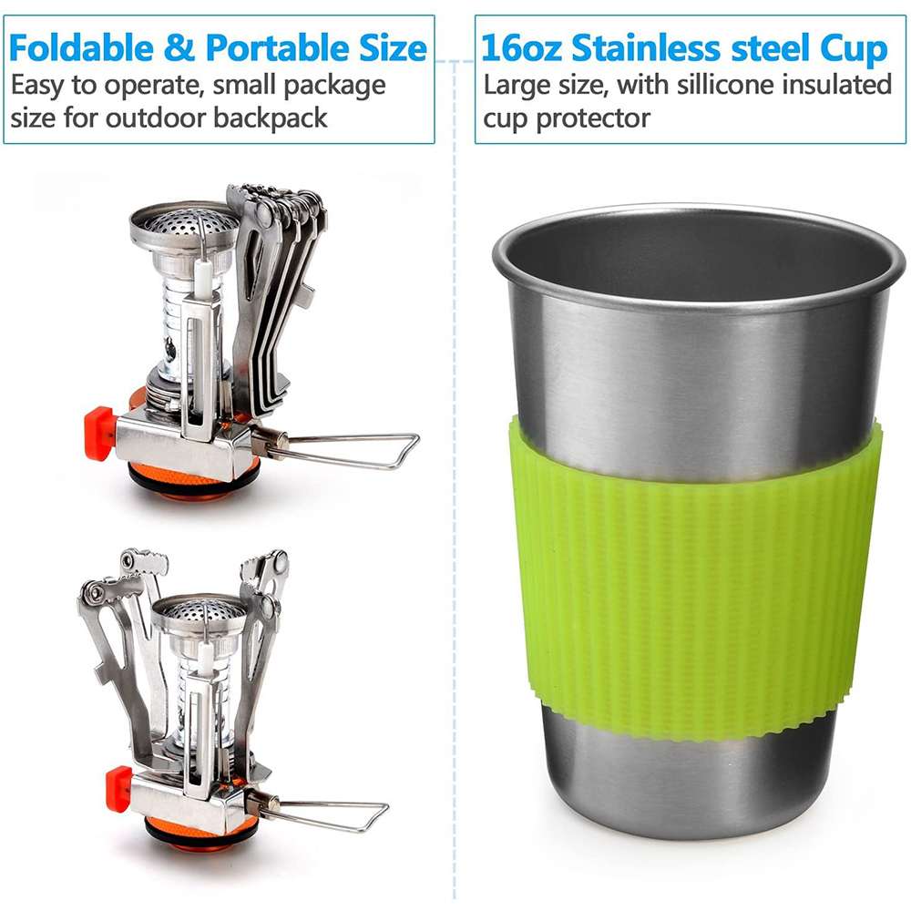 Campingpannenset met fornuis O - Travel Kitchen Accessories recensie en prijs