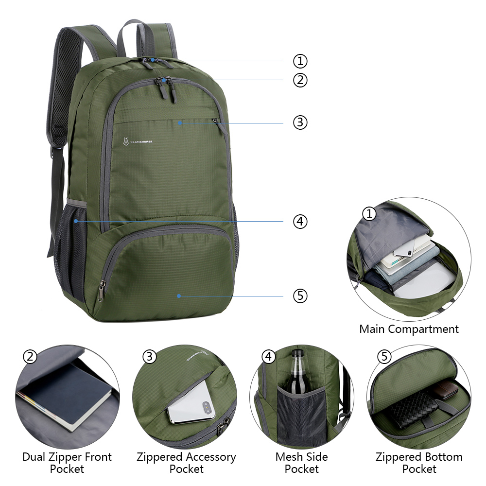 Lichtgewicht Opvouwbare Rugzak - Packable Daypack Foldable recensie en prijs